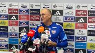 Alfredo Arias, técnico de Junior, en rueda de prensa.