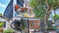 Casa desplomada en el barrio Olaya 