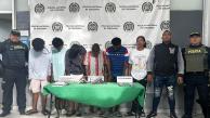 Los siete sujetos fueron capturados en situación de flagrancia