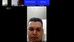 Audiencia digital en la que fue acusado Digno Palomino.  