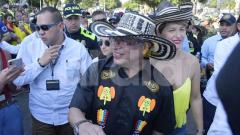 El presidente Gustavo Petro y la primera dama Verónica Alcocer