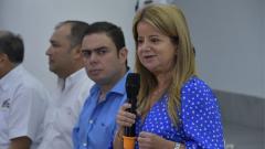 Elsa Noguera durante su intervención sobre la seguridad en Barranquilla.
