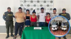 Los criminales quedaron a disposición de la Fiscalía General de la Nación