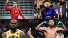 Cristiano Ronaldo, Lionel Messi, LeBron James, Canelo Álvarez