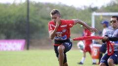 Víctor Cantillo durante una jornada de entrenamiento en la sede deportiva del Junior