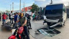 Aspecto del accidente de tránsito