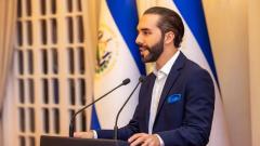 Nayib Bukele durante una alocución en El Salvador. 