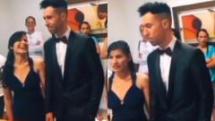 La novia al lado de su pareja antes y después de escuchar al pastor tomar la trascendental decisión