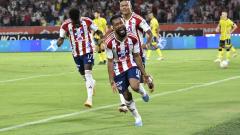 Luis 'Cariaco' González celebra el gol que le dio el triunfo a Junior en su partido por el primer semestre