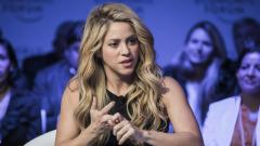 Shakira en una conferencia en el World Economic Forum