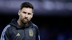 Lionel Messi con indumentaria de la selección Argentina.