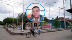 Parque abandonado en Chiriguaná y víctima del hecho.