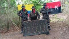 Tres presuntos guerrilleros del ELN.
