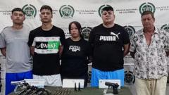 Capturados por porte ilegal de armas.