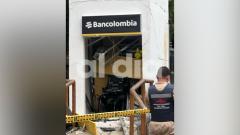 Escena de robo de cajero Bancolombia en Juan de Acosta.