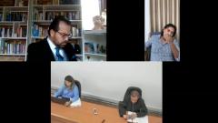 Nicolás Petro en audiencia virtual, este miércoles.