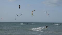 Playa de La Guajira en la que se practica kitesurf.