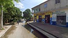 Tienda en Sabanagrande, donde ocurrió atentado.