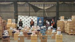 Cajetillas de cigarrillo incautadas.