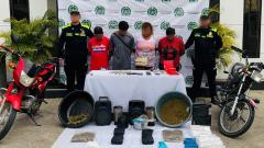 Capturados por microtráfico en Sincelejo.