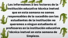 Falso panfleto con amenaza