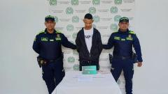 Oscar Tatis Barrios, de 21 años, extorsionista de ‘Los Costeños’ capturado por la Policía del Atlántico.