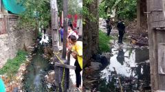 Lugar donde fue hallado el cuerpo en el barrio Portal de las Moras, en Soledad.