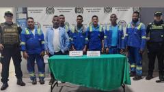 Capturados al momento de la detención. 