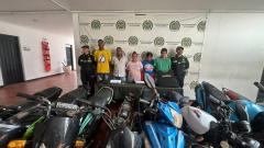 Cinco capturados por hurto de motos