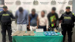 Fotografía de los capturados tras un operativo de la Policía.