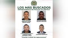 Cartel de los más Buscados en el Atlántico.
