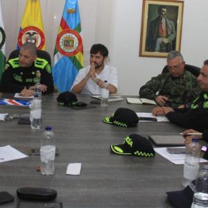 Aspecto del consejo de seguridad realizado en la mañana de ayer en la Escuela de Policía Antonio Nariño.