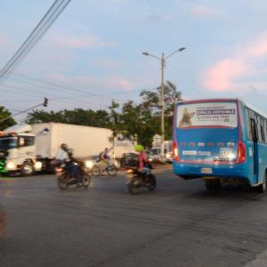 La movilidad en Soledad este miércoles. 