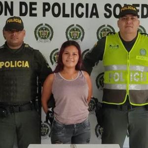 La capturada tenía una anotación judicial. 