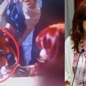 Momento en el que le apuntan con un arma a la vicepresidenta argentina.