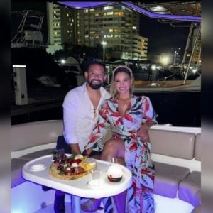 Matías Mier y Melissa Martínez durante un viaje cuando eran pareja. 