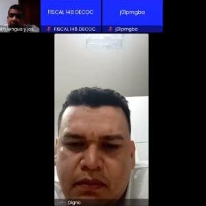 Audiencia digital en la que fue acusado Digno Palomino.  