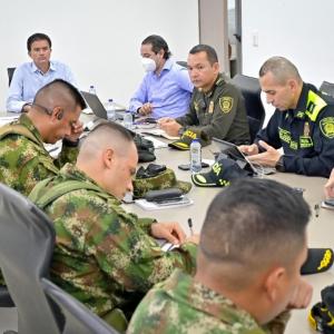 Reunión para hacerle frente al delito de extorsión en Soledad. 