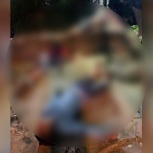 Las víctimas quedaron tendidas en el lugar de los hechos. 