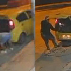 Los sujetos quedaron captados por las cámaras de seguridad del sector. 