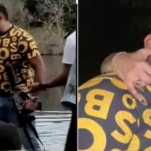 El sujeto fue captado por las cámaras en uno de los videos captados tras el tiroteo. 