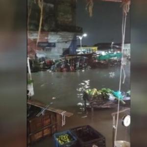 Aspecto de la inundación.