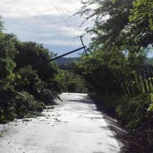 Uno de los postes afectados. 