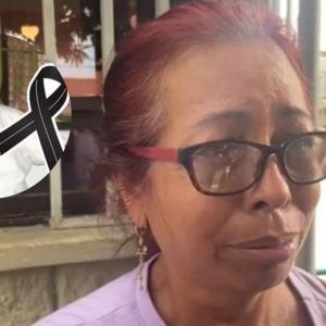 Tía del conductor asesinado.