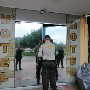 Aspecto del operativo desarrollado por las autoridades