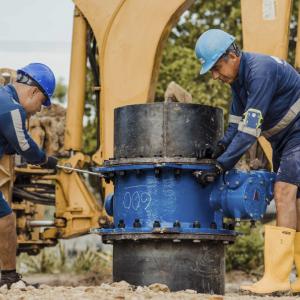 Aspecto de los trabajos de la empresa Triple A en las zonas de Barranquilla