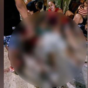 el cuerpo del hombre asesinado quedó registrado en las imágenes capturadas por curiosos