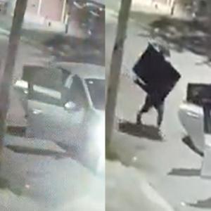 Los sujetos quedaron registrados en la grabación de una cámara de seguridad