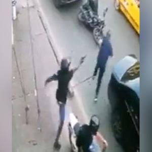 El ataque a bala quedó registrado por cámaras de seguridad