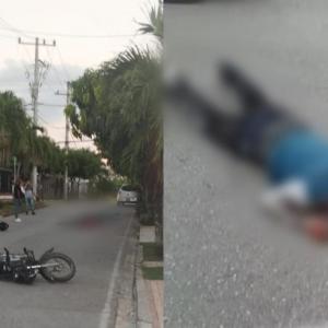 Los cuerpos quedaron a mitad de la vía.